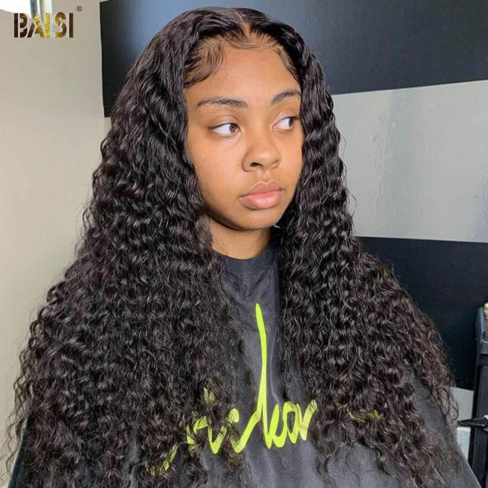 BAISI Curly Deep Wave 13x4 Vietnam Hair 250% densidade com peruca frontal de luxo de alta qualidade com mais de 20 anos de uso