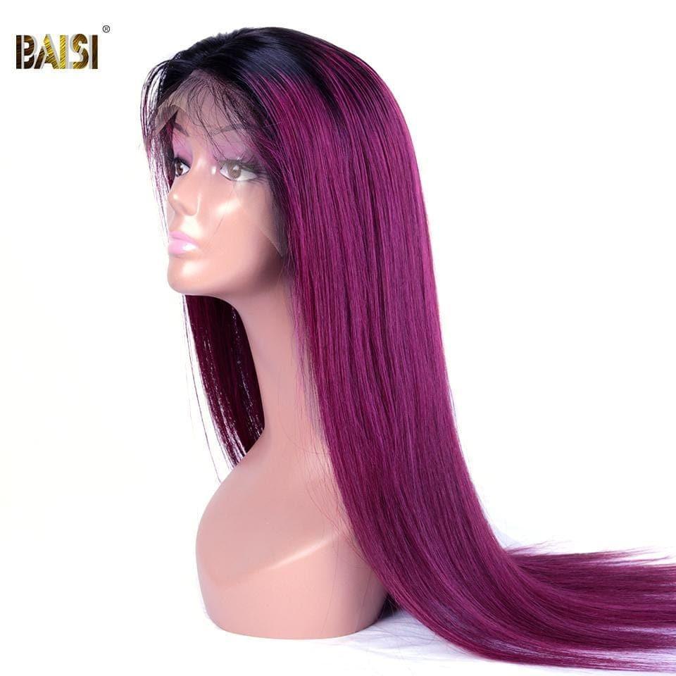 BAISI Fushia Pink glatte Perücke