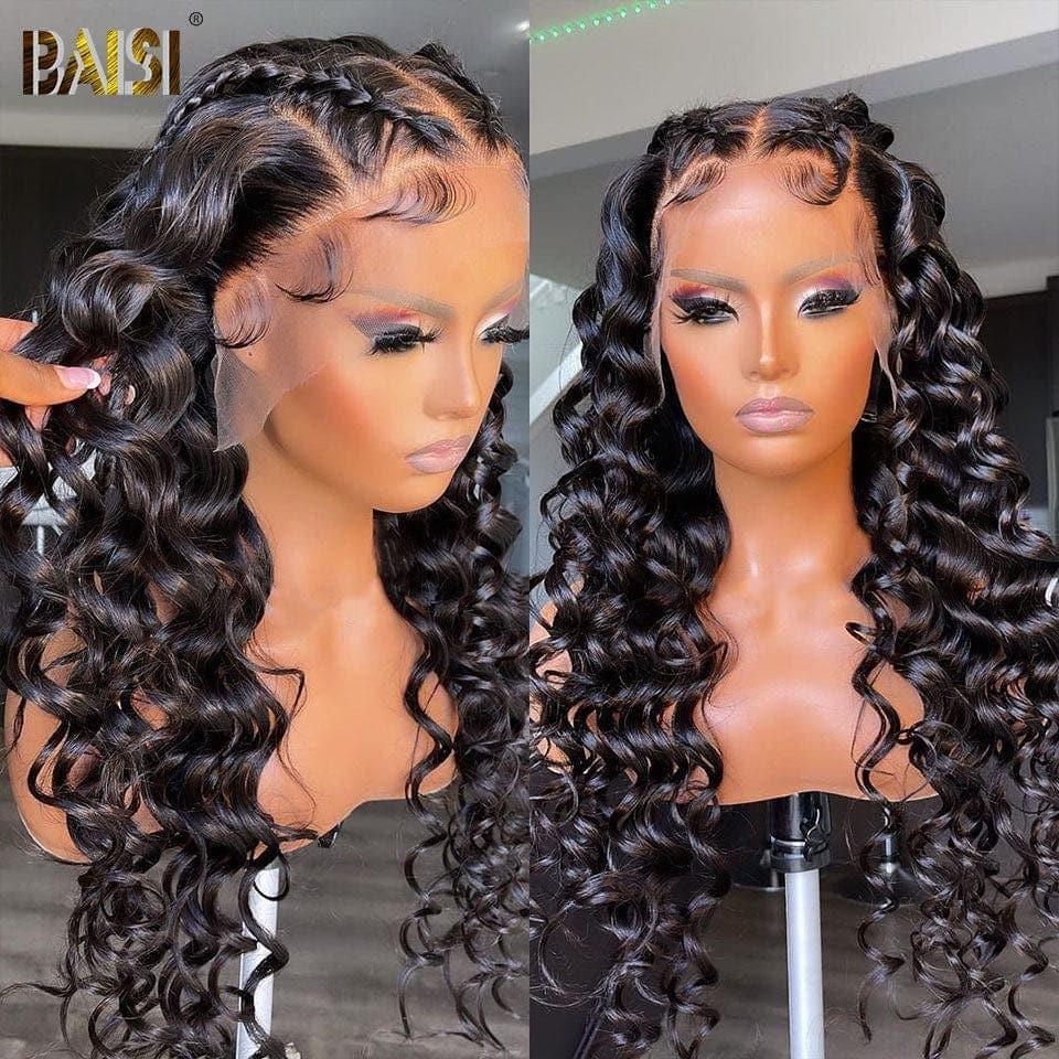 BAISI Achetez 2 perruques minimum au prix d'usine fournisseur 13x6 Lace Frontal Perruque Natural Wave en 100% Raw Hair