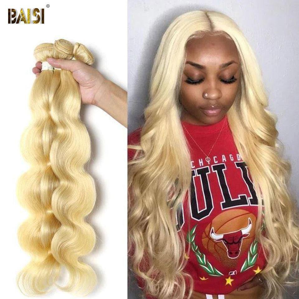 BAISI 12A REIZVOLLES LANGES 100% MENSCHLICHES HAAR, DAS 613# BLONDE Körper-Welle webt