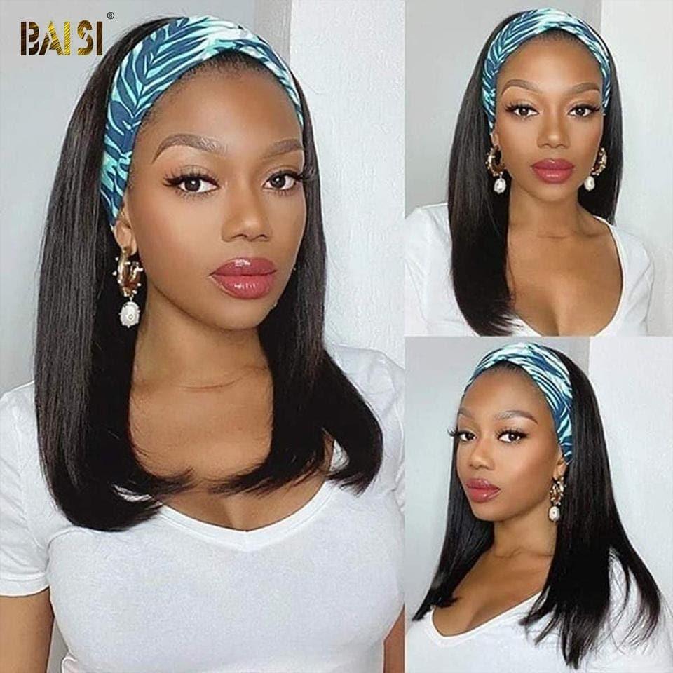 BAISI Machine Made Smooth Headband Wig