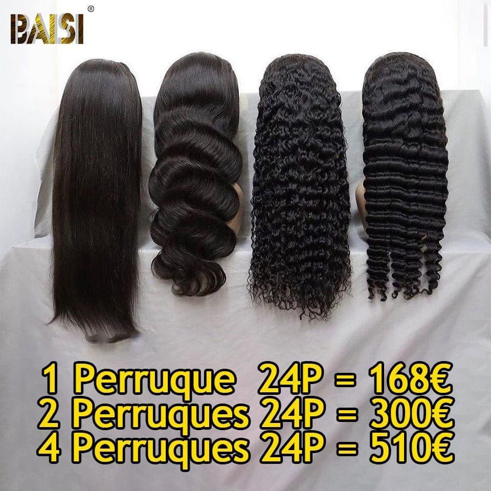 BAISI HAIR FR Perruque Vente En Gros Réduction Supplémentaire Pour Le Prix D'usine 4 Perruques 24 pouces  510€ VIP100