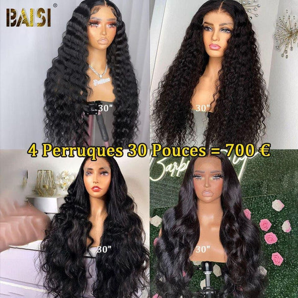 BAISI vente flash 2 perruques 200€ 13X4 lace 99J# 18 pouces et noir 12 pouces ou 4 perruques en 100% vrais cheveux humains 700 euro  MP50