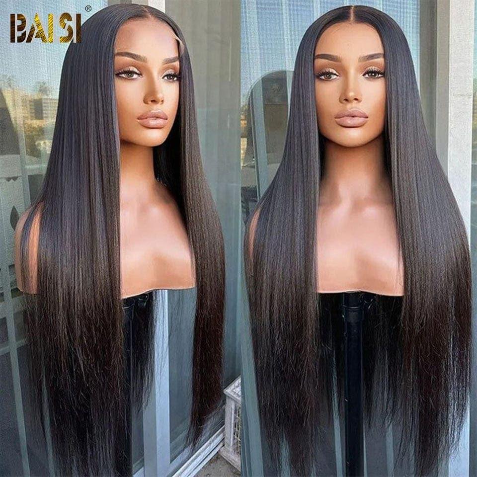 BAISI Bouclé Lisse 13x4 Densité 250% avec frontale Perruque de luxe haute de gamme plus de 10 ans d' utilisation  Full Lace Perruques