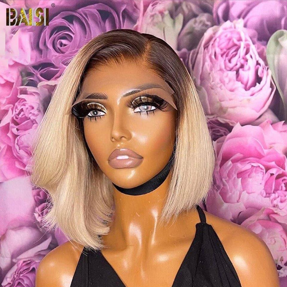 BAISI HAIR FR 4X4 closure wig in Brown Blonde #4#613