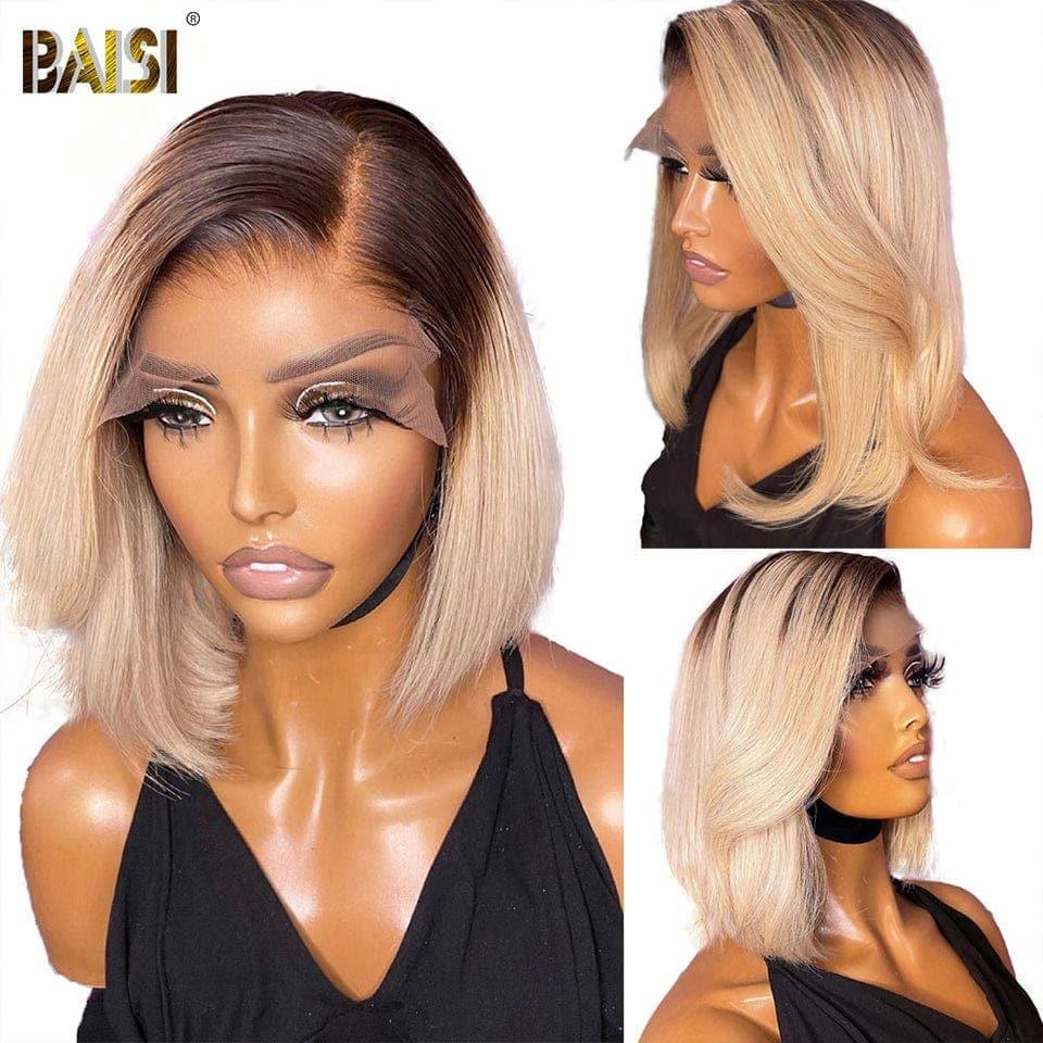 BAISI HAIR FR 4X4 closure wig in Brown Blonde #4#613