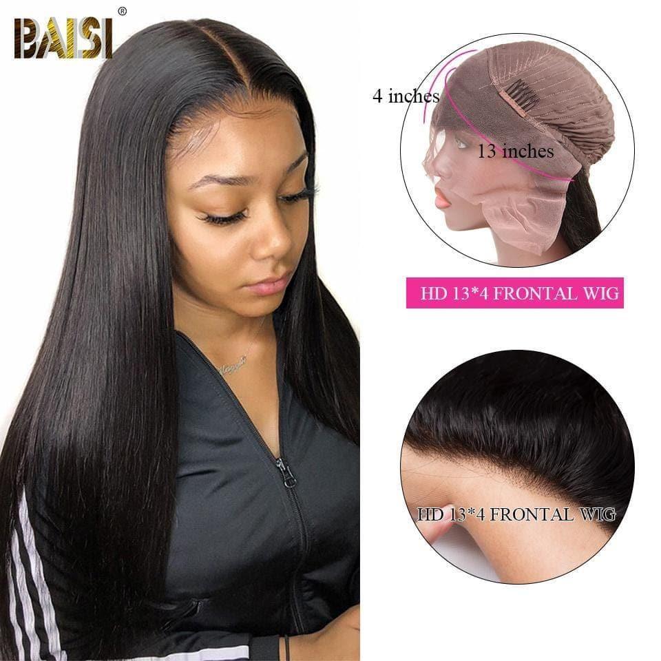 BAISI 13*4 HD Frontal Closure Human Hair Wig