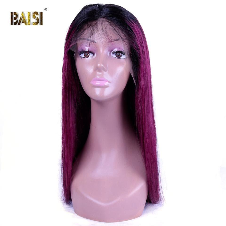 BAISI Fushia Pink glatte Perücke