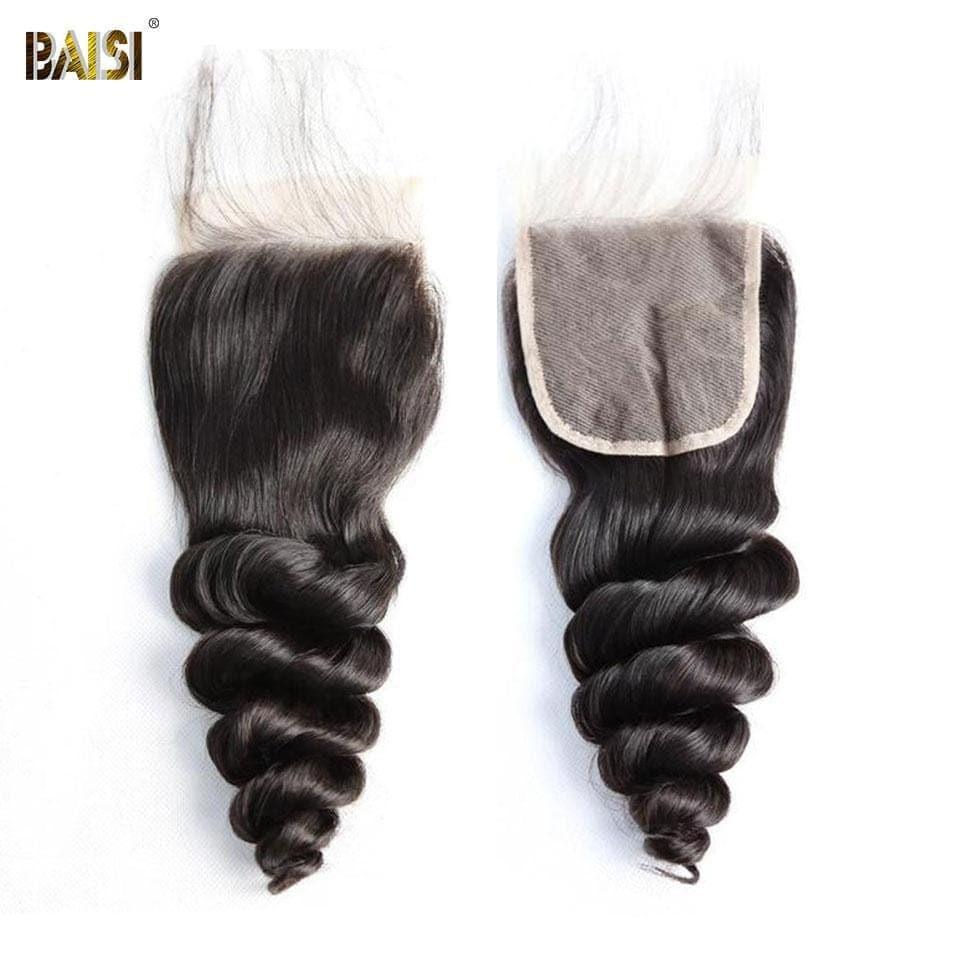 BAISI 10A Weave Com Fechamento/Frontal Em Grande Venda Onda Solta