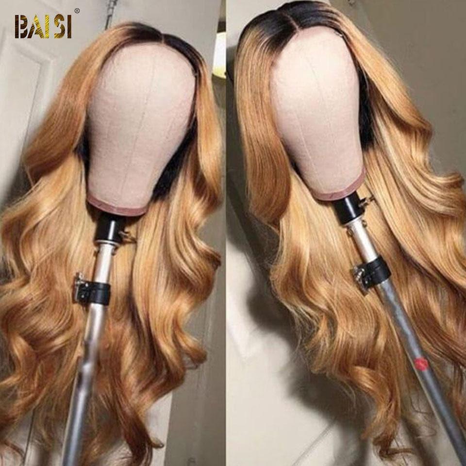BAISI 13x4 Lace Front Perücke Body Wave Hellbraun