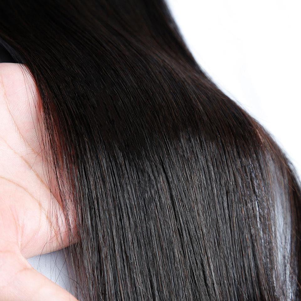 BAISI 4x4 glatter Spitzenverschluss mit kleinen gebleichten Knoten