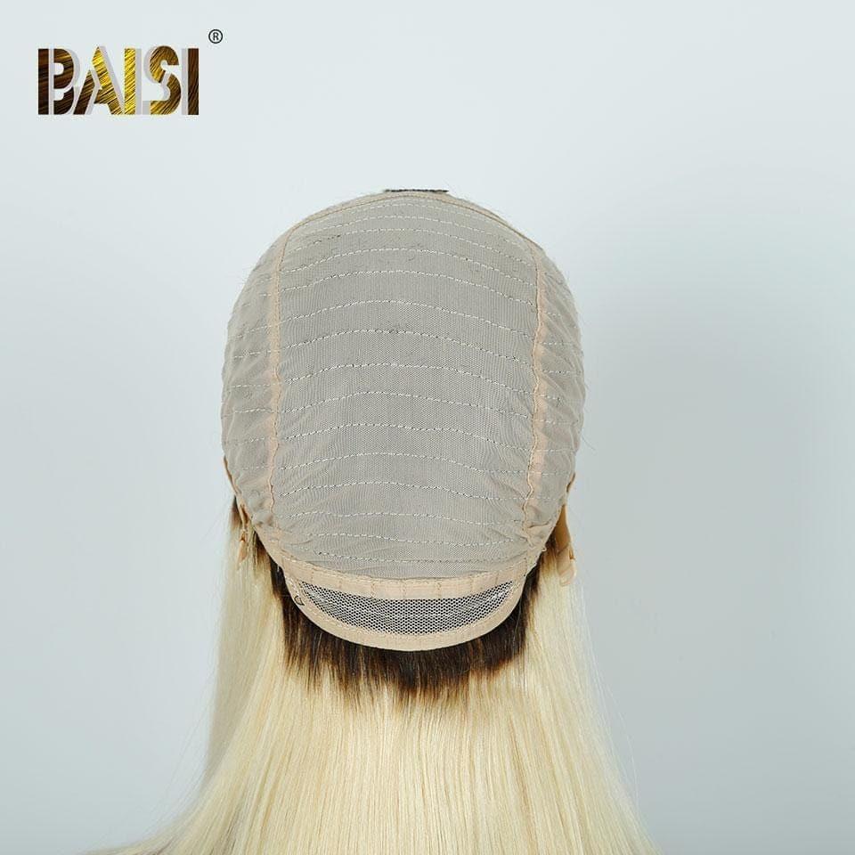 BAISI 4X4 Lace Closure Perücken #1B613 180% Dichte, gewellt und glatt