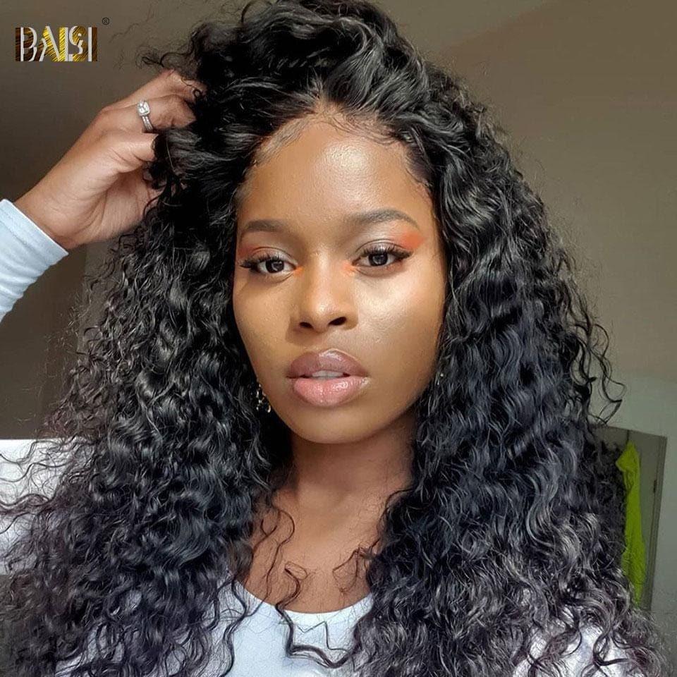 BAISI Bouclé Deep Wave 13x4 Densità 250% con frontale Parrucca di lusso alta gamma oltre 10 anni di utilizzo