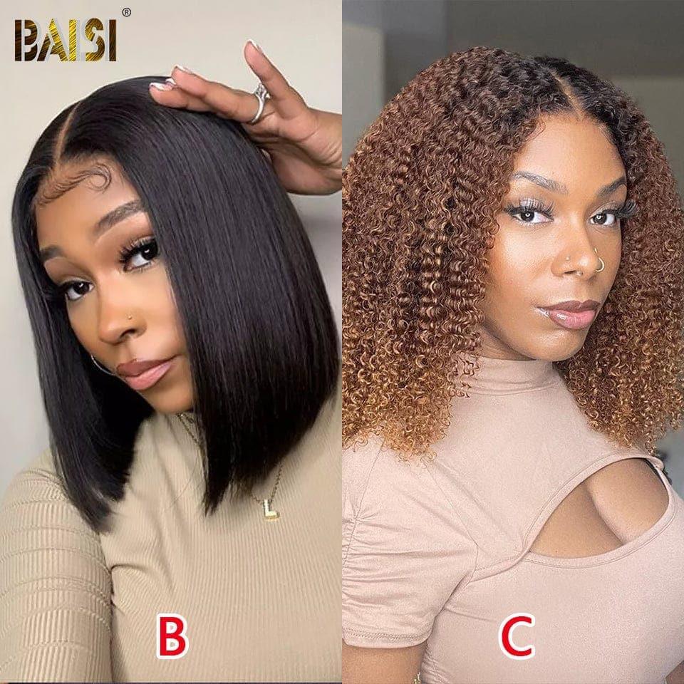 BAISI 4x4 lace closure lisse 10 pouces 76€ ou Perruque Conbinée A Prix Abordable 319€ Pour Quatre Perruques Lot 2 VIP100