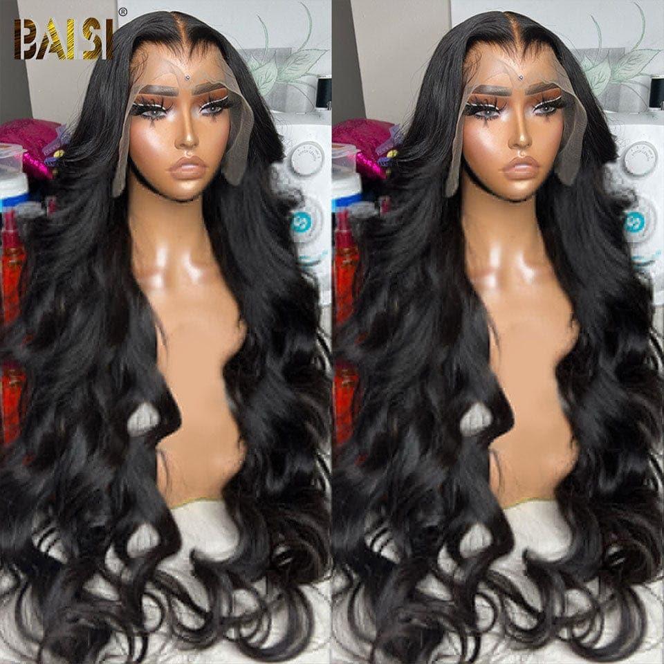 BAISI Achetez 2 perruques minimum au prix d'usine fournisseur 13X4 frontal perruque trop longue Body wave en 100% cheveux humains