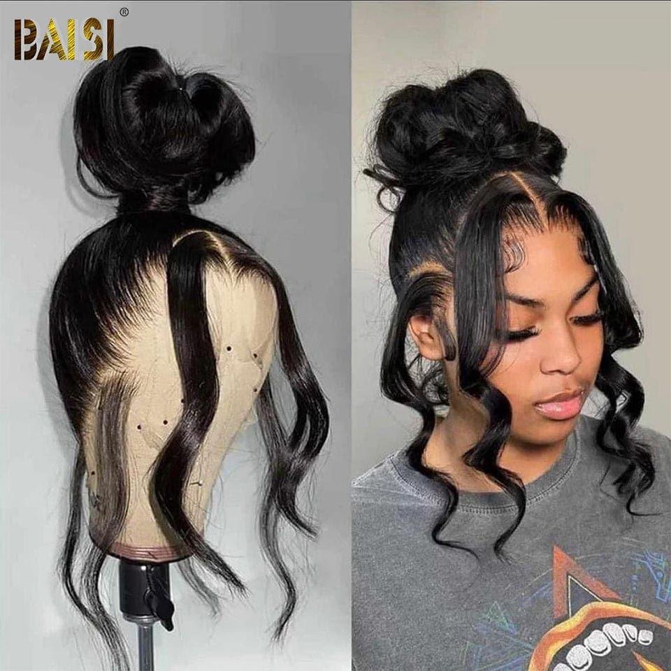 BAISI Kaufen Sie 5 Stück FABRIKPREIS 360 Spitze Perücke Körperwelle Echthaar Chignion Frisur (kein Code erforderlich)