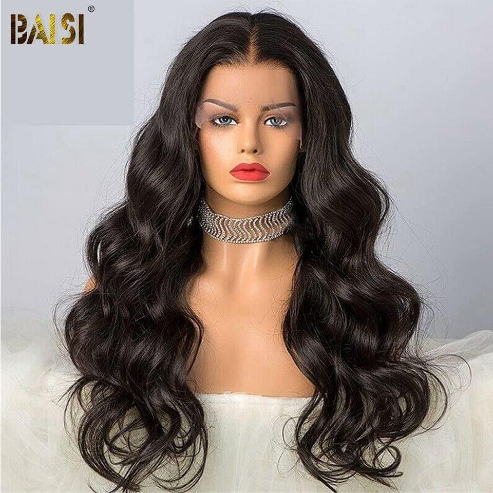 BAISI Achetez 2 perruques  minimum au prix d'usine Perruque Naturelle En Lace Frontal Body wave Cheveux Humains Sans Colle Lace déjà couper Facile à Porter