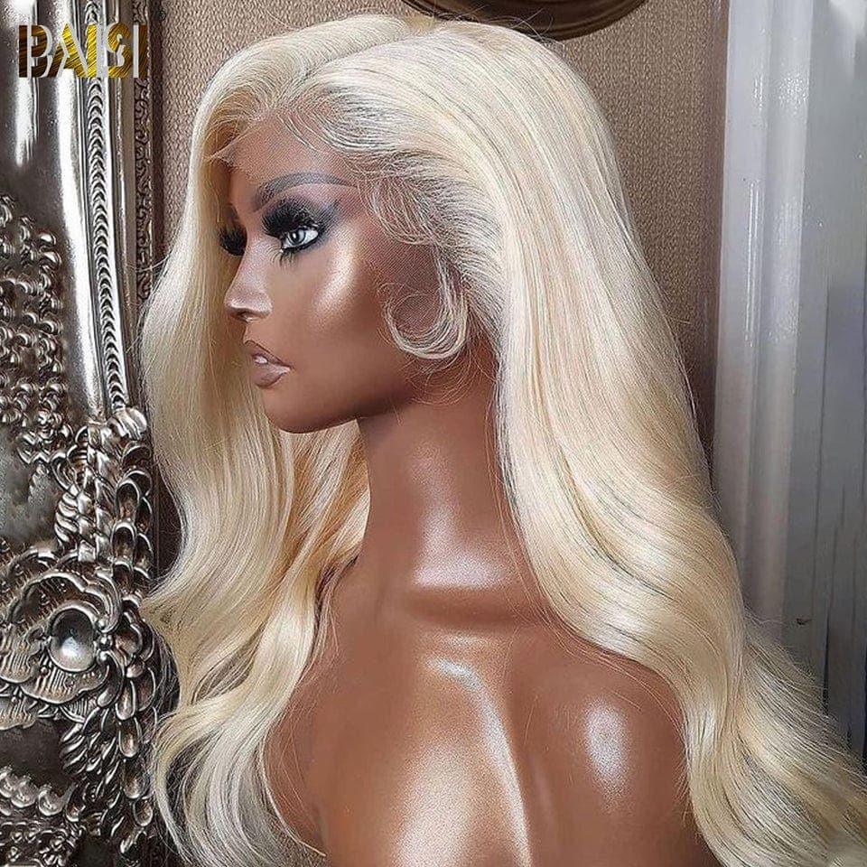 BAISI Achetez 2 perruques minimum au prix d'usine fournisseur 13X4 Frontal Perruque Body Wave En Blonde 613# En 100% Vrais Cheveux Humains (Pas Besoin De Code)
