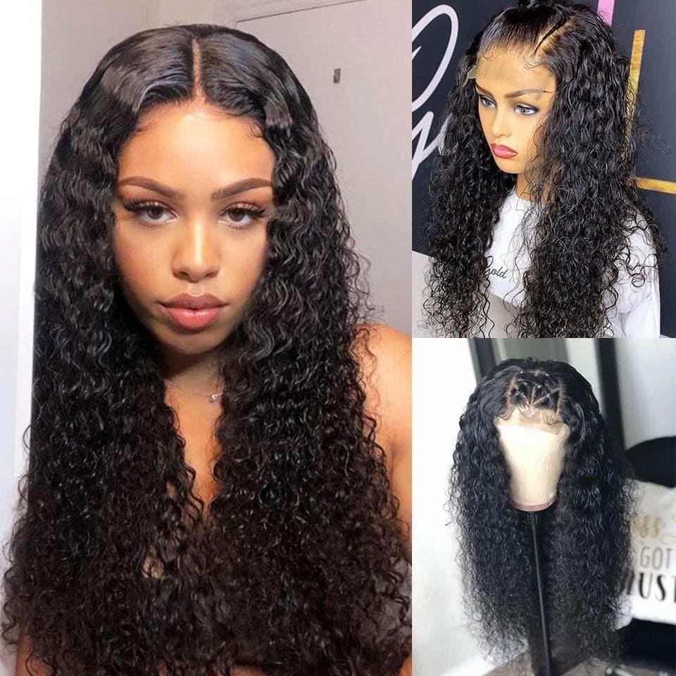 BAISI 4*4 #613 & Noir Naturel Lace Closure Perruque en 100% cheveux humains 200% Densité