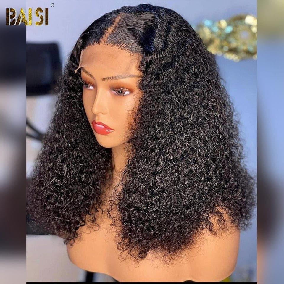 BAISI Achetez 2 perruques minimum au prix d'usine fournisseur en France TVA 0€ 48H arrivé  4x4 closure perruque bob Coupe carrée en 100% cheveux humains (Pas Besoin de Code)