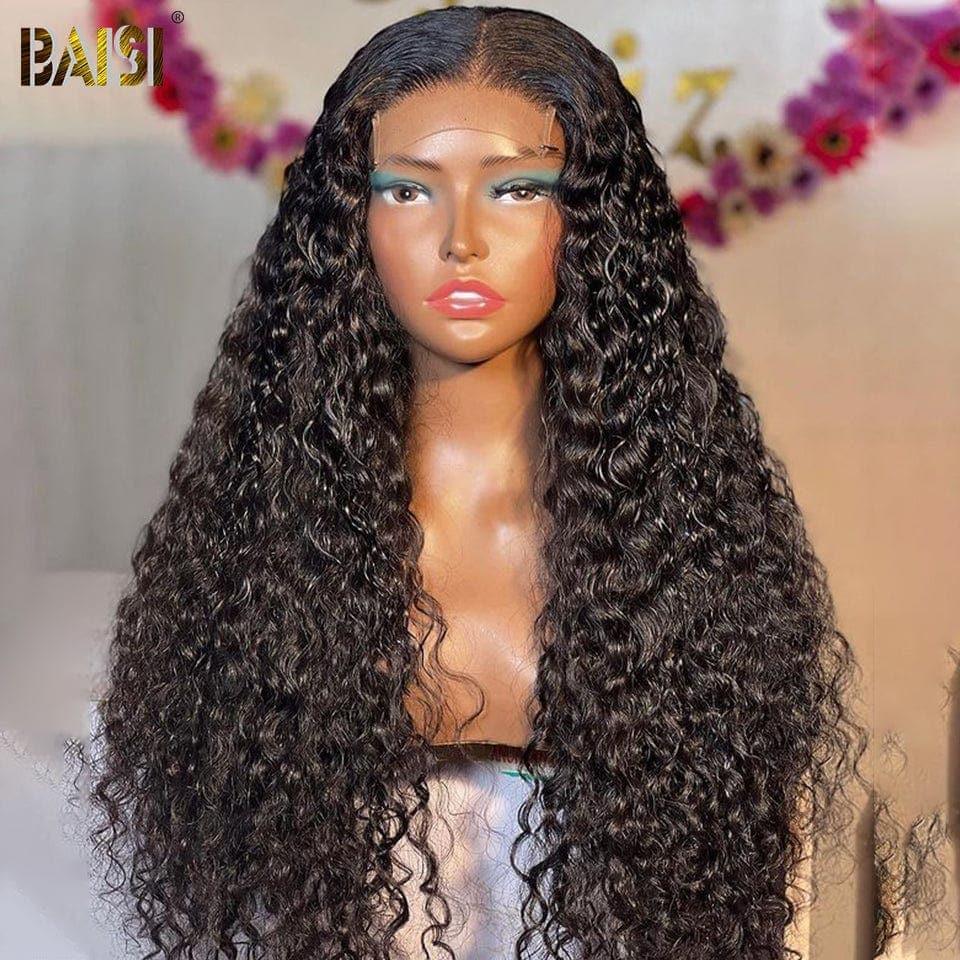 BAISI Perruques en France TVA 0€ Livraison gratuite 2-3 jours en Europe 4x4 closure deep wave en 100% cheveux humains en cheveux indians brésiliens de bonne qualité