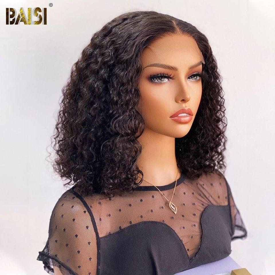 BAISI Achetez 2 perruques minimum au prix d'usine fournisseur en France TVA 0€ 48H arrivé  4x4 closure perruque bob Coupe carrée en 100% cheveux humains (Pas Besoin de Code)