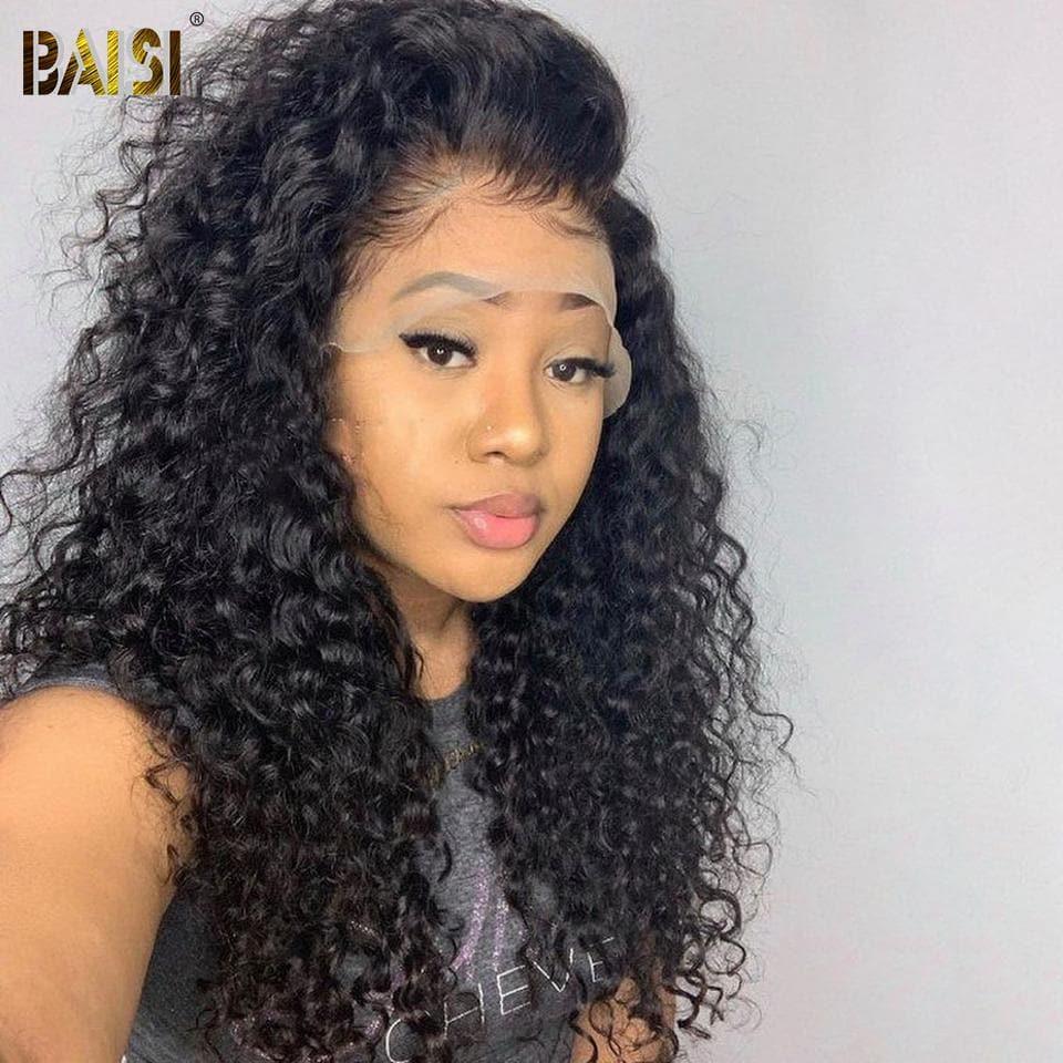 BAISI Bouclé Deep Wave 13x4 Densità 250% con frontale Parrucca di lusso alta gamma oltre 10 anni di utilizzo