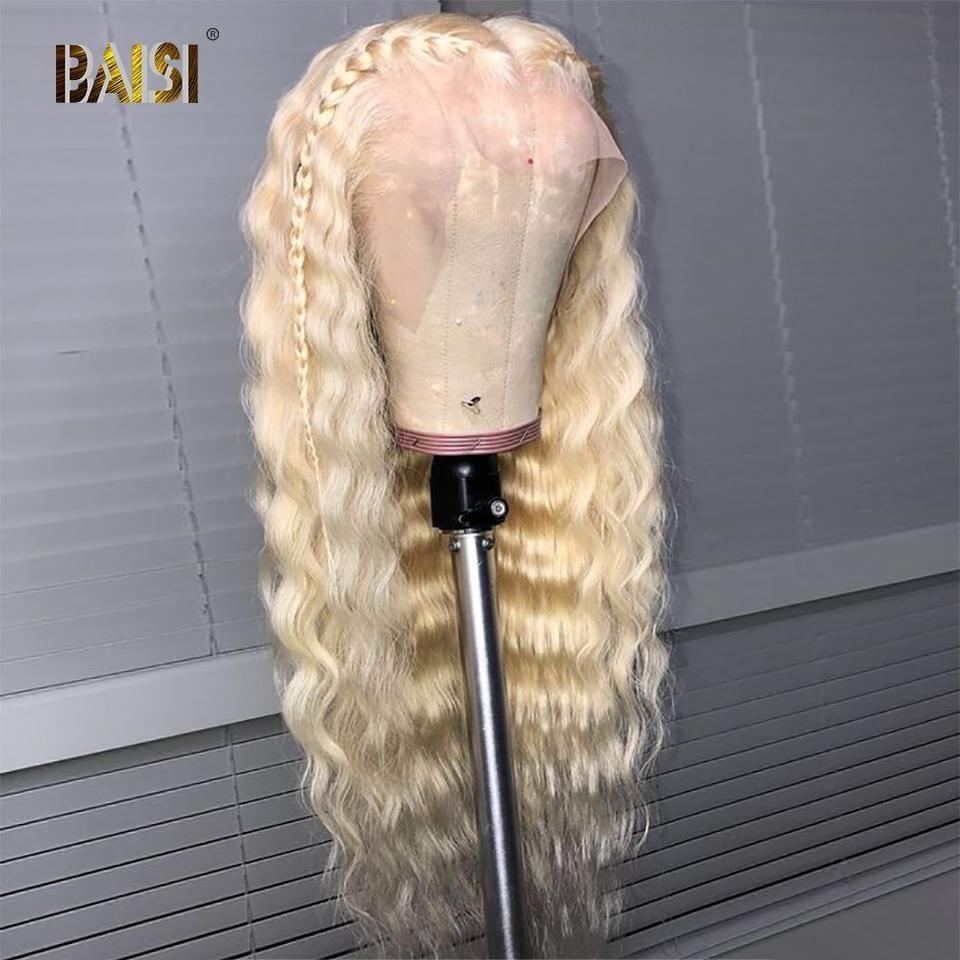 BAISI peluca personalizada rubia 613 # peluca rizada de alta calidad de onda profunda, envío gratis