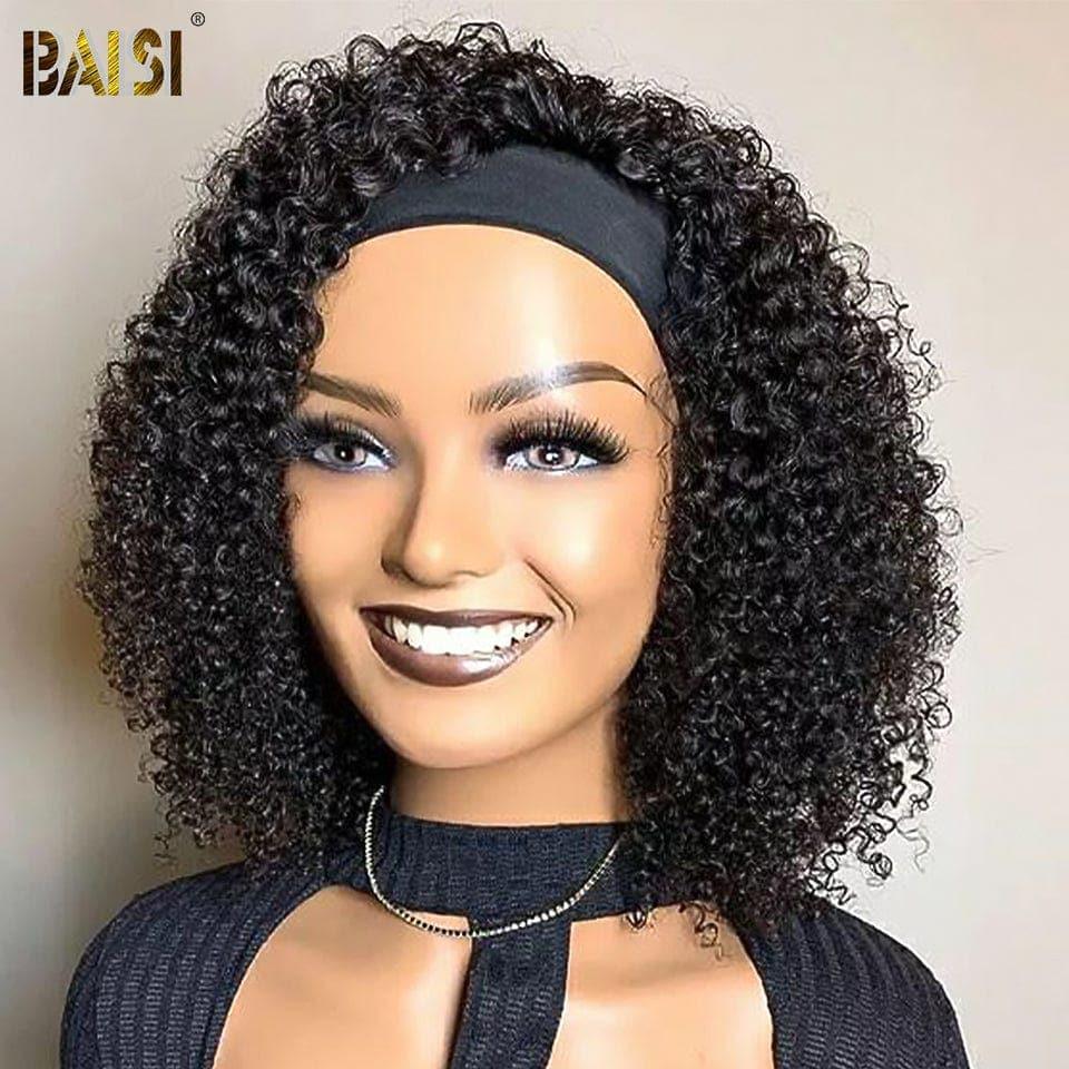 BAISI Parrucca a fascia riccia a onde profonde fatta a macchina