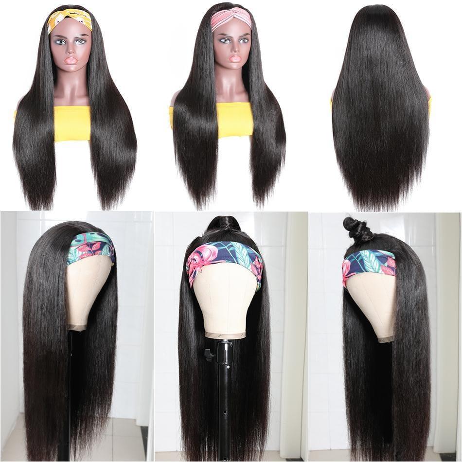 BAISI Machine Made Smooth Headband Wig