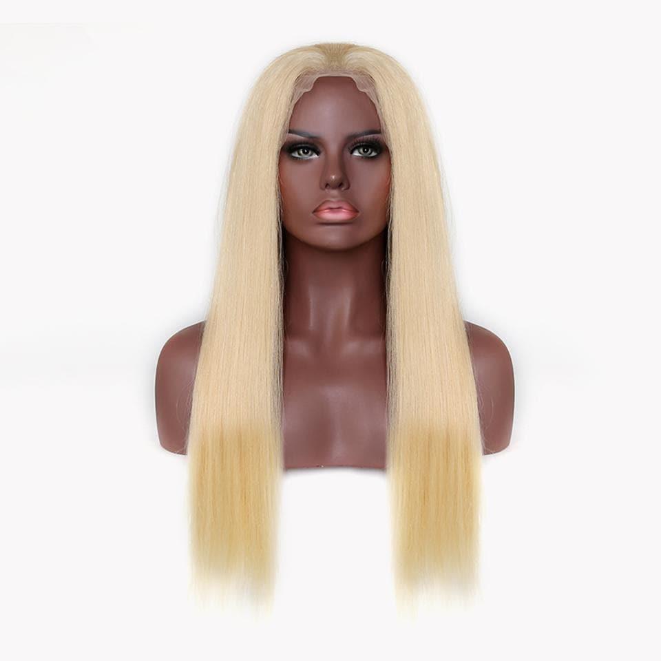 BAISI Achetez 2 perruques minimum au prix d'usine fournisseur #613 13x4 Lace Frontal Perruque Lisse Blonde Avec Transparent lace (Pas Besoin de Code)