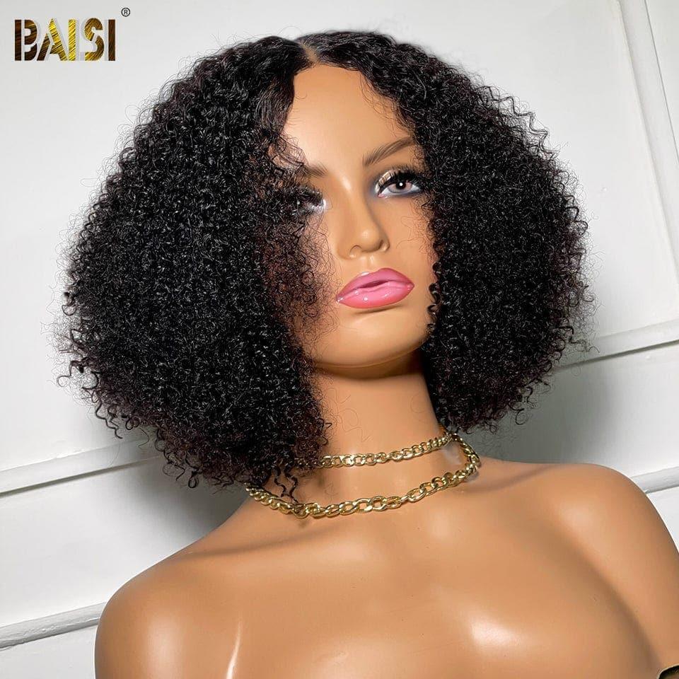 BAISI 13x4 lace frontal curly wave 18 pouces 95€ ou T PART LACE PERRUQUE BOUCLÉE CURLY EN 100% CHEVEUX HUMAINS EN COULEUR MARRON BLONDE NOIR