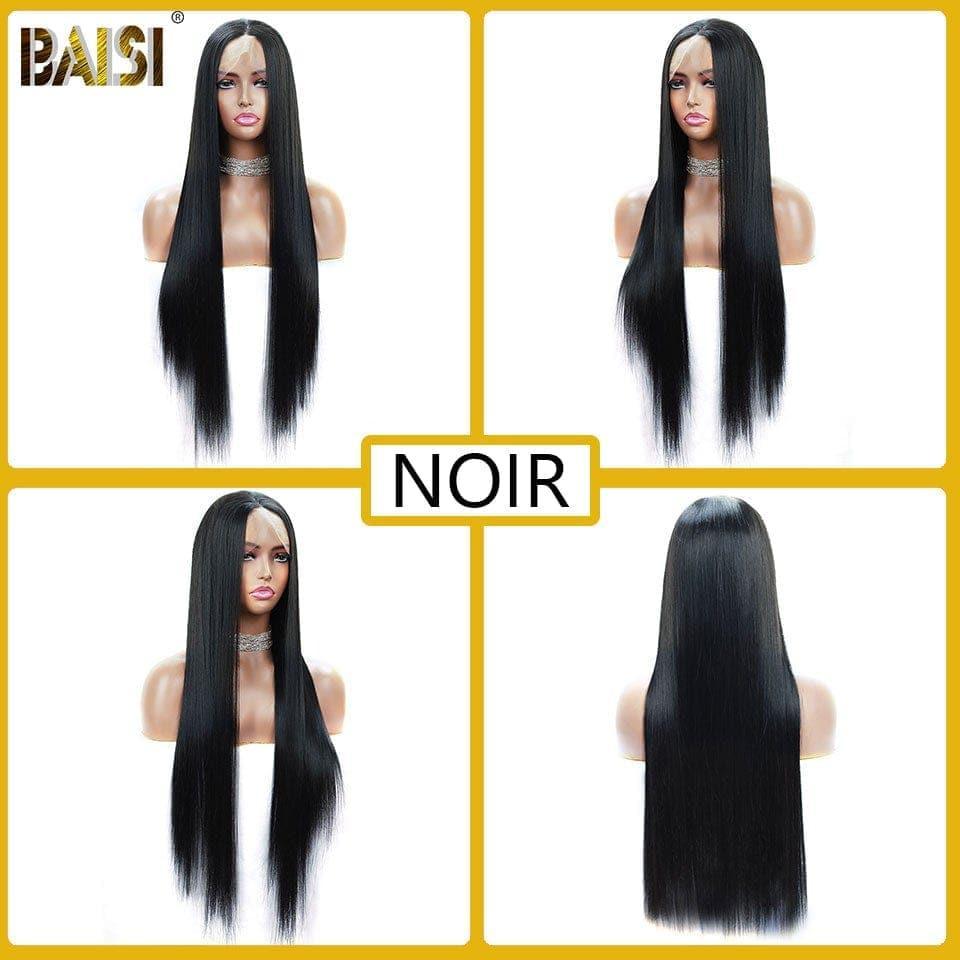 BAISI T Part Lace Long Colored Synthetic Hair Wig