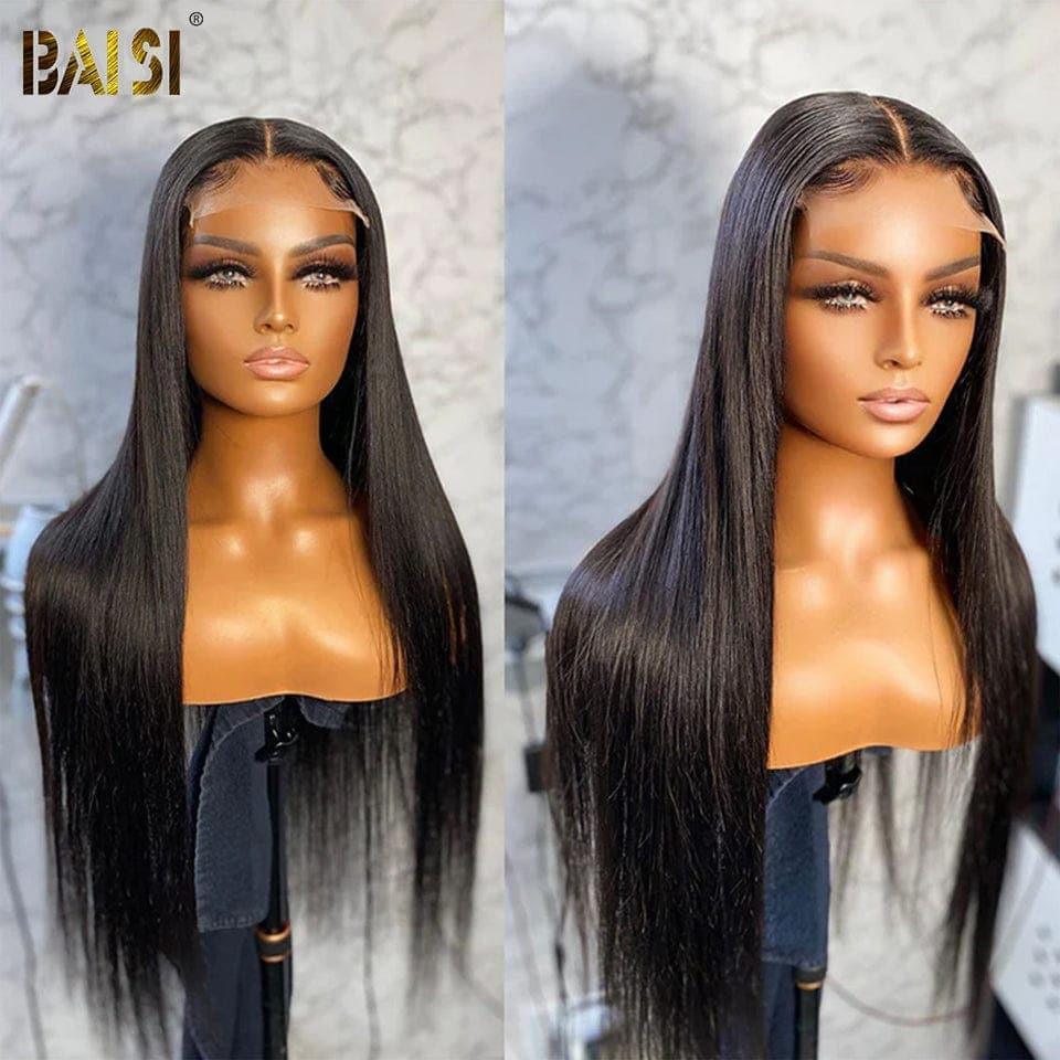 BAISI Achetez 2 perruques minimum au prix d'usine fournisseur 4x4 Closure Perruque Lisse  En 100% Cheveux Humains En Cheveux Indians Brésiliens De Bonne Qualité  (Pas besoins de code)