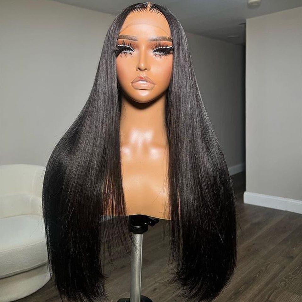 BAISI vendita flash 3 Acconciature 149€ 4X4 Liscio 10 Pollici e 13X4 Liscio 4/27# 6 Pollici e pixie NERO o 4 parrucche 13x4 Lace Frontal in 100% capelli umani veri 500 euro