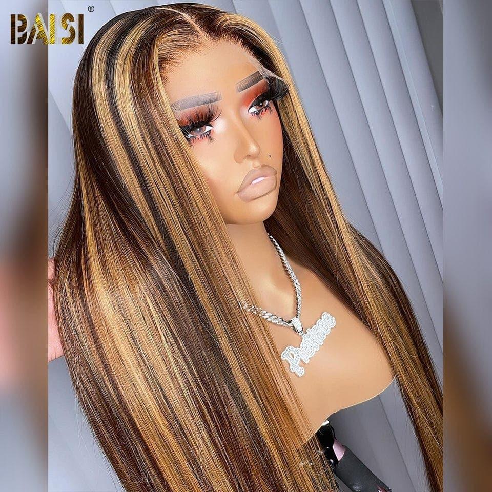 BAISI Morgane 13x4 Lace Frontal Wig Smooth Honey #4MIX#27 in 100% Human Hair B