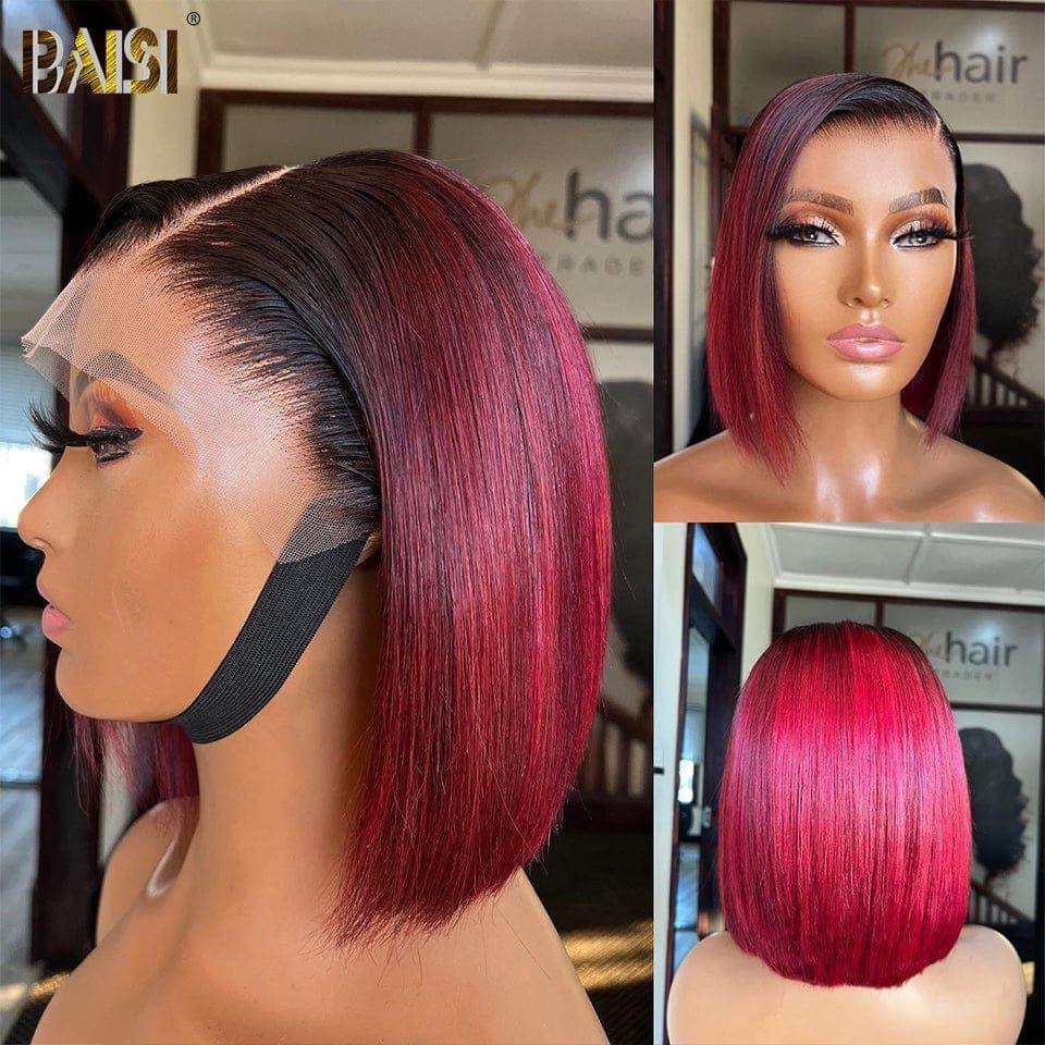BAISI 1B/99J Bob Peruca Suave Nós Descorados Retos