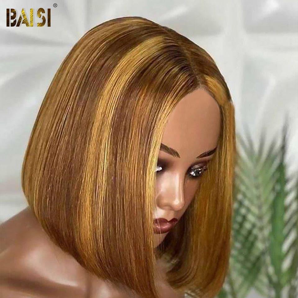 BAISI 13x4 Parrucca frontale in pizzo alta luce Bob in colore misto 100% capelli umani trama indiana brasiliana