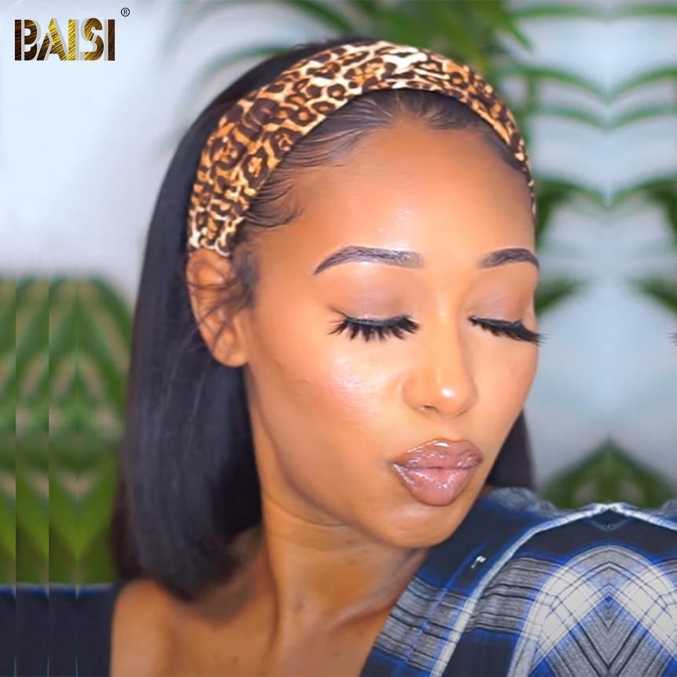 BAISI Machine Made Smooth Headband Wig