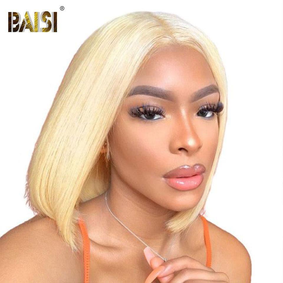 BAISI #613 13x4 Lace Frontal Perruque BOB Lisse Blonde Avec Transparent