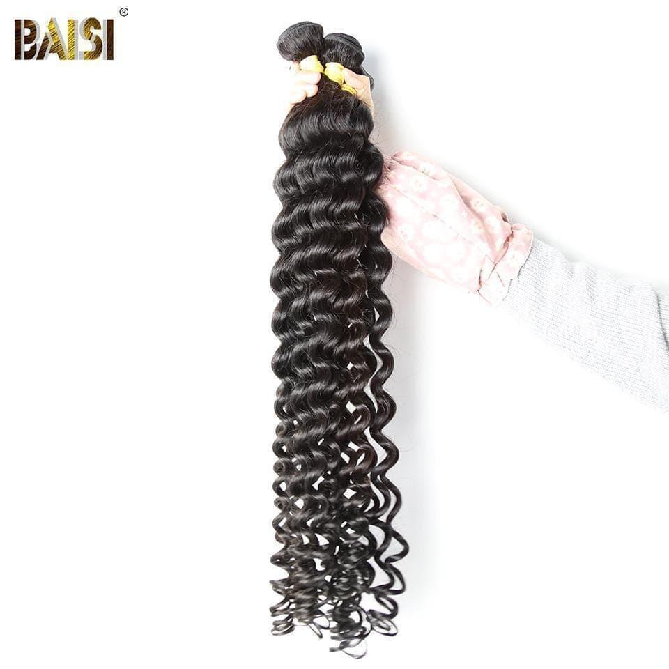 BAISI Sexy langes Haar aus 100 % Echthaar mit natürlichen Wellen