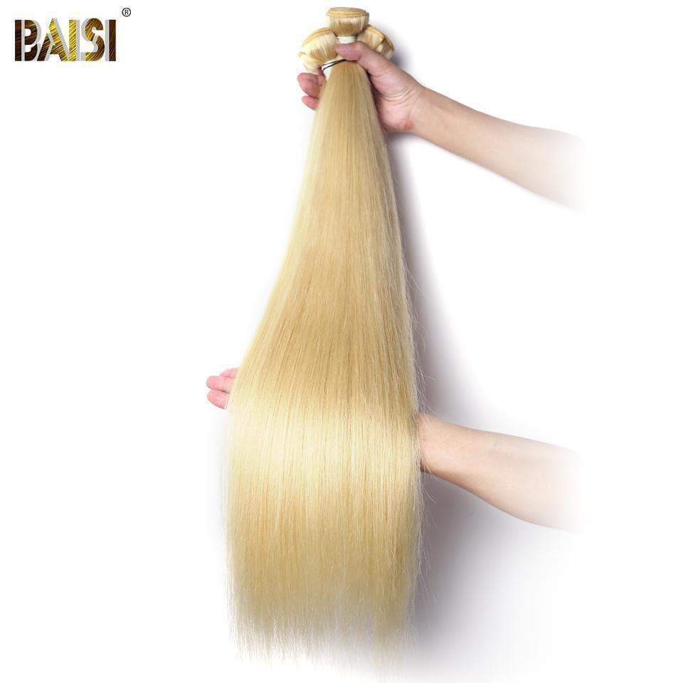 BAISI 12A Sexy Weave Long 100% Human Hair 613# Straight Blonde