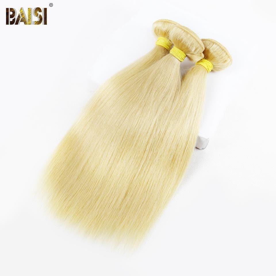 BAISI 10A 100% capelli umani 613 # fasci di capelli biondi lisci eurasiatici con frontale
