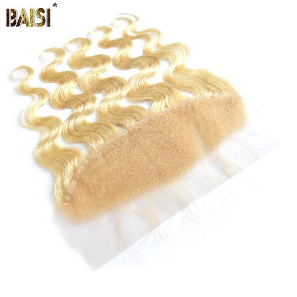 BAISI 8A 100% Human Hair Blonde #613 Body Wave Lace Frontal 13x4