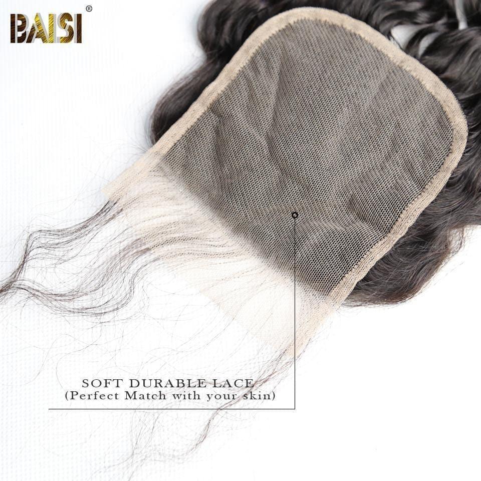 BAISI 10A Lace Closure 4x4/ 5x5 100% Virgin Hair Kinky Curly , Silk Base Closure 4x4
