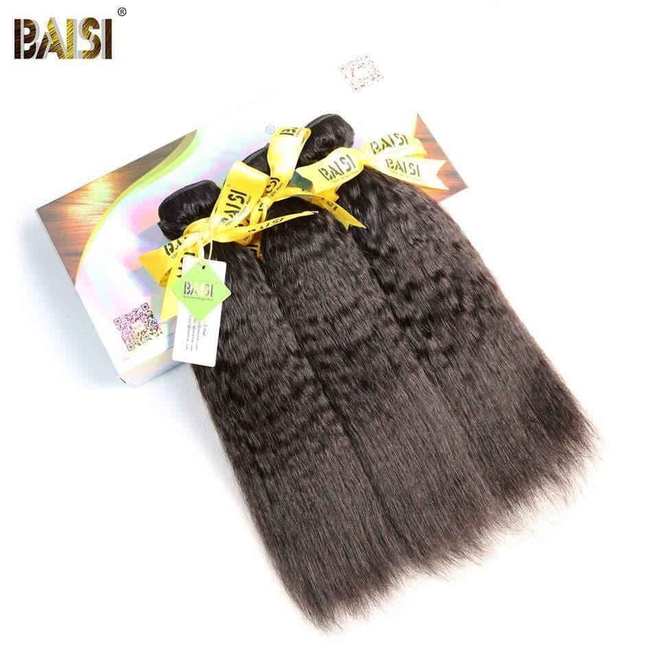 BAISI 12A Kinky Straight Virgin Hair Weave