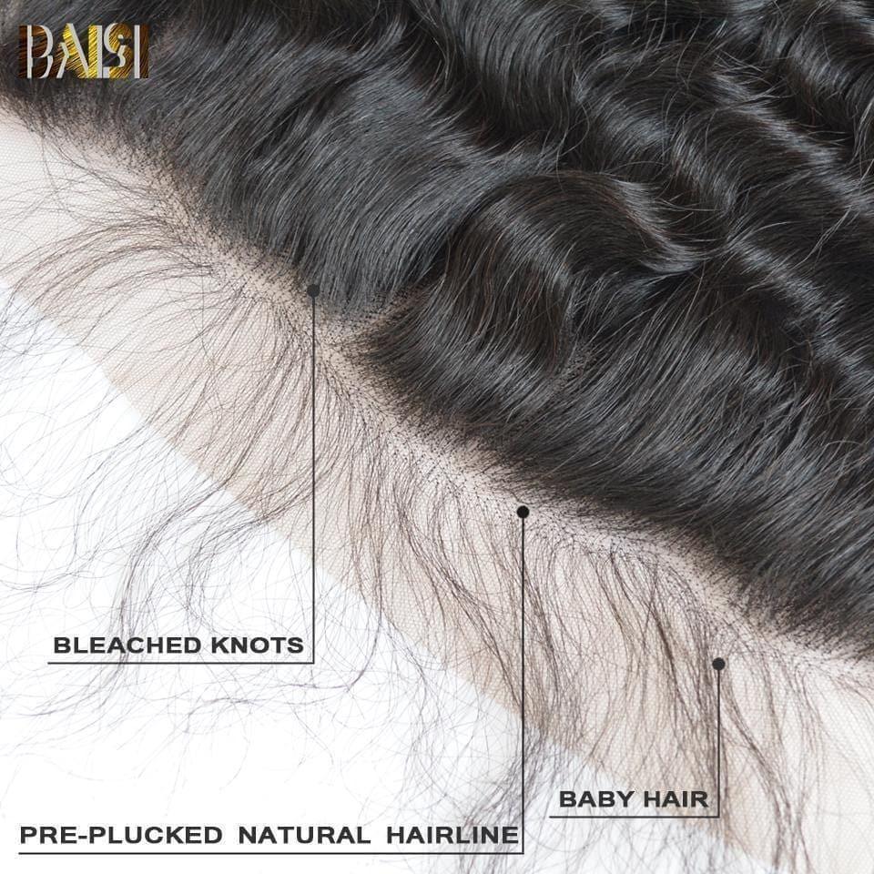 BAISI 8A 100% Virgin Hair Natural Wave Lace Frontal 13x4