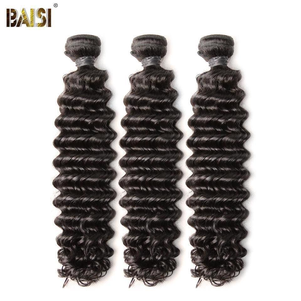 BAISI 10A Deep Wave Virgin Hair Weave