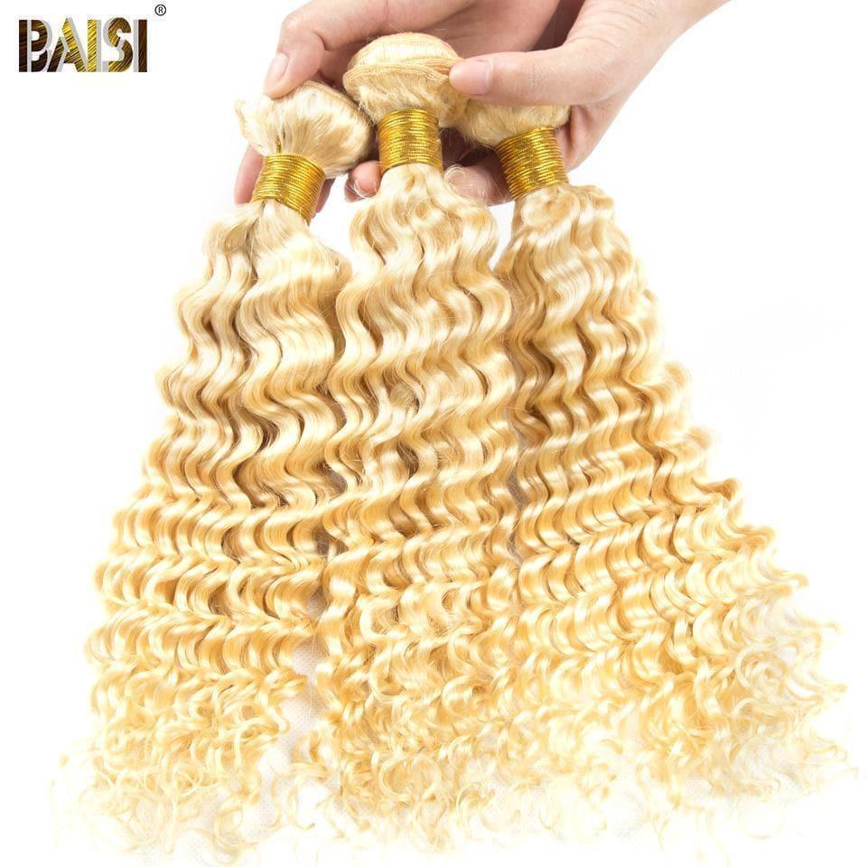 BAISI 12A Onda profunda 100% Tejido de cabello humano 613#