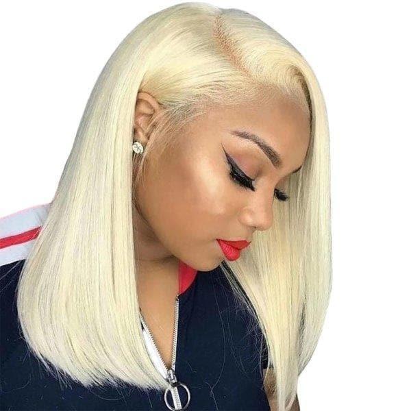BAISI Bob blonde ou noir Perruque Lisse Straight Bob Lace frontal 16 Pouces 79€ En 100% Cheveux Humains